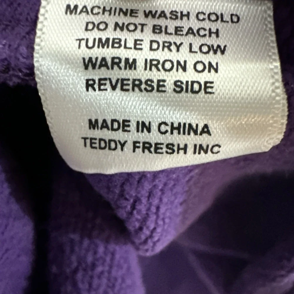 Teddy Fresh Pastel Color‎ Block Hoodie Sweatshirt Size Medium